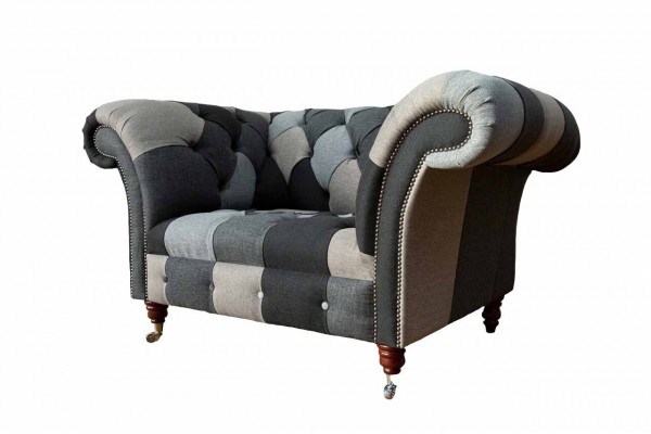 Canapé 1 place en tissu Lounge Luxe Revêtement nouveau Fauteuil Design Canapé