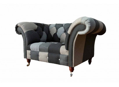 Canapé 1 place en tissu Lounge Luxe Revêtement nouveau Fauteuil Design Canapé