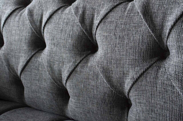 Canapé Chesterfield canapé tissu 3 places Canapé Gris neuf
