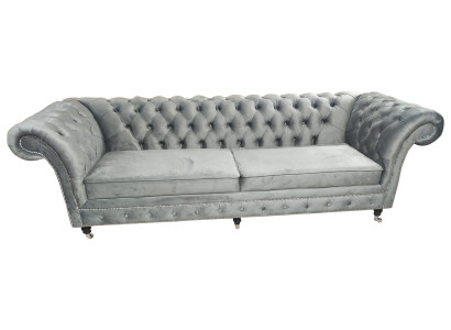 Canapé Chesterfield 3 places en tissu en tissu Canapés Canapés 230cm