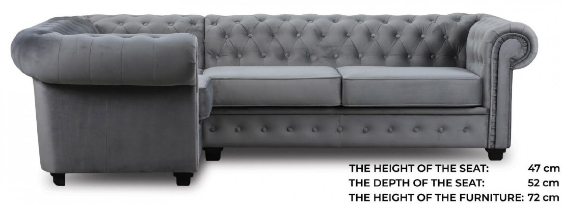 Canapé Chesterfield en tissu d'ameublement de canapé Sectionnel Canapé Canapés Canapés Tissu Textile