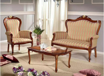 Canapé classique ensemble de meubles de sièges banc trois places table basse de luxe