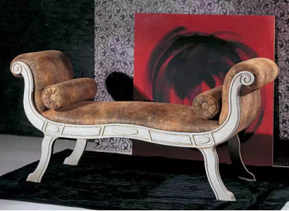 Banquette de salon classique Designer banc rembourré Style baroque nouveau