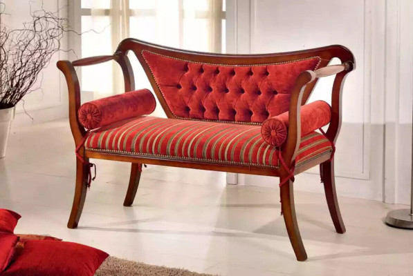 Banc classique, design de siège de tabouret de salon 128x51x84
