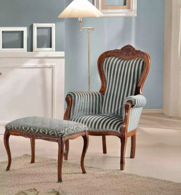 Fauteuil classique pour le salon, 1 place, designer, tissu d'ameublement.