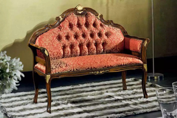 Banquette classique Chesterfield en tissu Mobilier de salon Mobilier de salon Siège de meubles