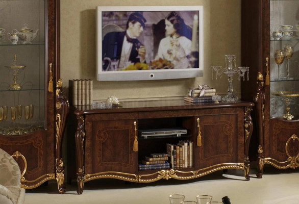 Meuble TV design Buffet télévision Armoire murale Basse Luxueux Étagères Commode Armoire nouvelle