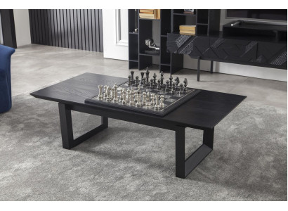 Table en bois noir Salon Tables Table moderne Table Table de canapé Salon
