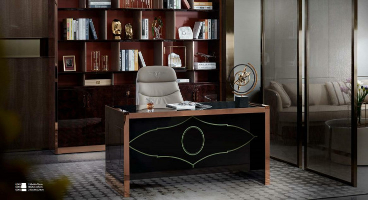 Chaise de bureau en cuir beige en acier inoxydable Mobilier de bureau de luxe Mobilier Neuf