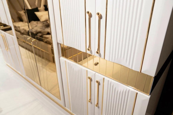 Armoire chambre blanche Matériau bois Armoire Luxe Moderne