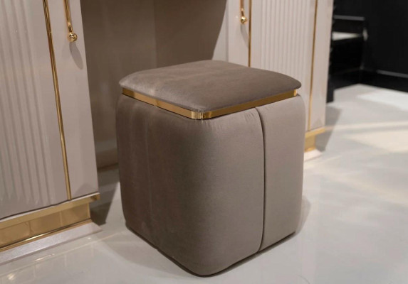 Ensemble de chambre Coiffeuse avec miroir Tabouret Design Luxe neuf 2 pièces