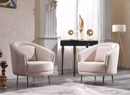 Ensemble de canapé en tissu bleu 3+1+1 places, ensemble de canapé fauteuil 3 pièces