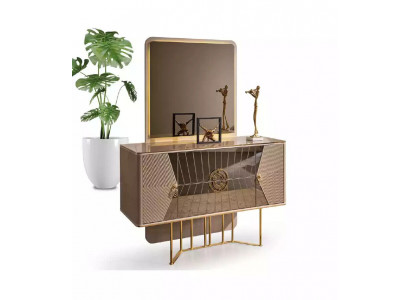 Coiffeuse Chambre de luxe Table de cosmétiques Table de miroir Commode Buffet