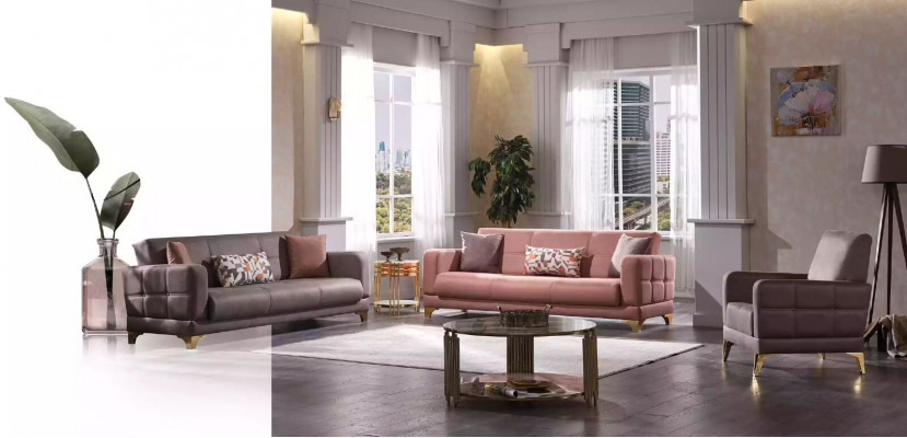 Canapé design Rose 3 places Canapé de salon design Textile Meubles Canapés