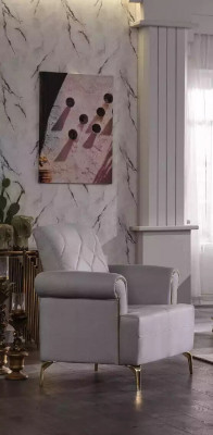 Fauteuil blanc design, fauteuil confortable à un seul siège pour le salon