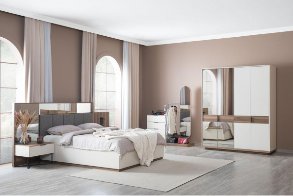 Conception de lit Lits doubles modernes Chambre Mobilier élégant nouveau