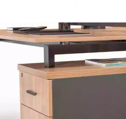 Bureau 6 tiroirs Mobilier de bureau moderne Table en bois de luxe