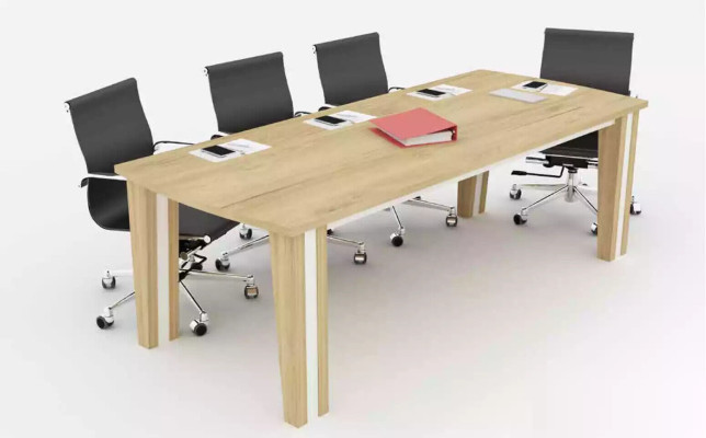 Grand table en bois, tables de réunion, table de conférence de luxe, mobilier de bureau, moderne