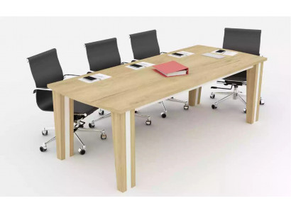 Grand table en bois, tables de réunion, table de conférence de luxe, mobilier de bureau, moderne