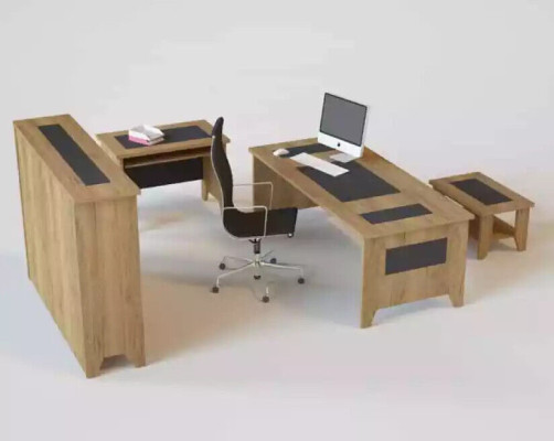 Moderne Bureau Marron Luxe Mobilier Extensible Bois Bureau nouveau