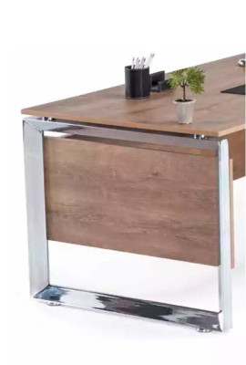 Bureau moderne en bois marron Mobilier de bureau Style de design de salle d'étude