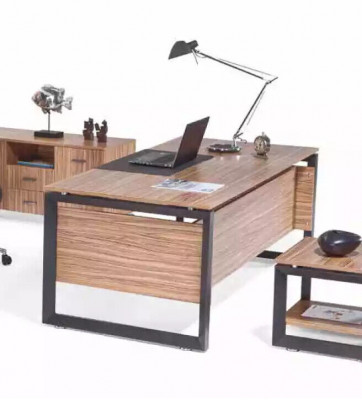 Designer Brun Schreibtisch Luxusbüromöbel Holz Stilvolle Möbel