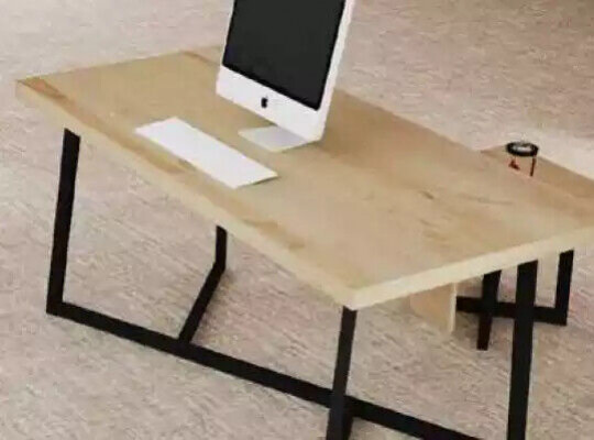 Bureau de designer brun clair Mobilier de bureau Tables de designer Bois nouveau