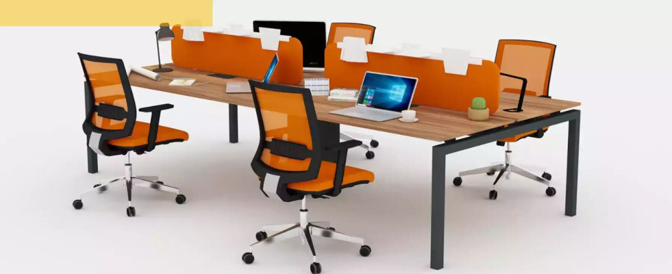 Groupe de tables de travail Mobilier de bureau Table de travail Mobilier de bureau pour ordinateur