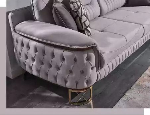 Canapé en cuir de luxe Chesterfield marron 3 places. Canapés de style moderne.
