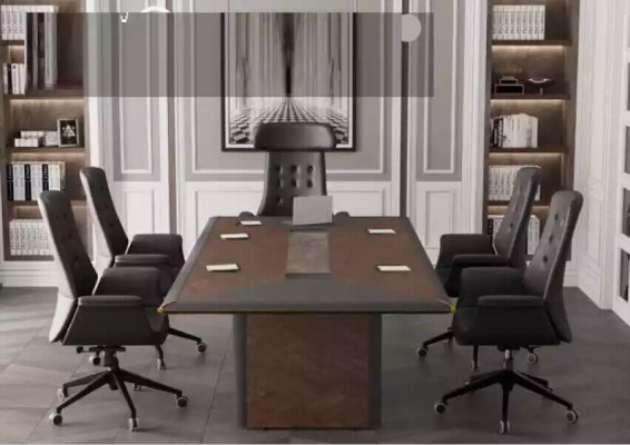 Table de conférence en bois massif Table de réunion Mobilier de bureau Tables design