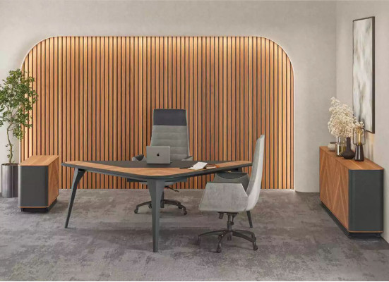 Chef de bureau Meubles exclusifs de bureau Table moderne Brune Tables Mobilier