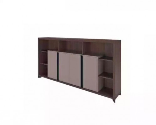 Bibliothèque Étagère Bureau l Salle d'étude Design moderne Bois Nouveau Marron