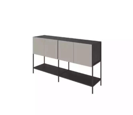 Étagère de bureau en bois, bibliothèque en bois, étagère de salle d'étude, meuble gris en bois et métal
