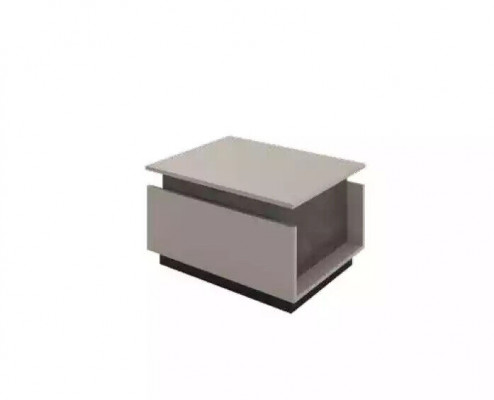 Table basse de designer grise avec étagères Mobilier de salle d'étude Meubles en bois