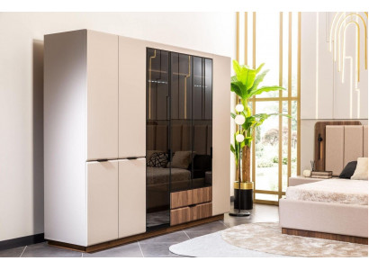 Armoire Armoire en bois Beige Armoire de chambre Armoire Moderne