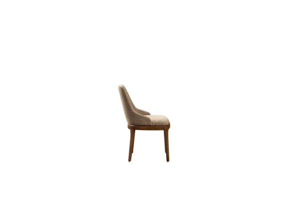 Chaises de groupe Chaises de cuisine Chaises de salle à manger Beige 6 pièces Tissu moderne.