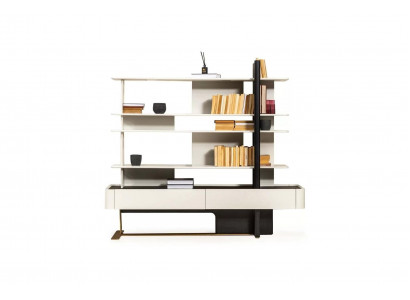 Étagère Bibliothèque Étagères Livres Bois Blanc Armoire Salon