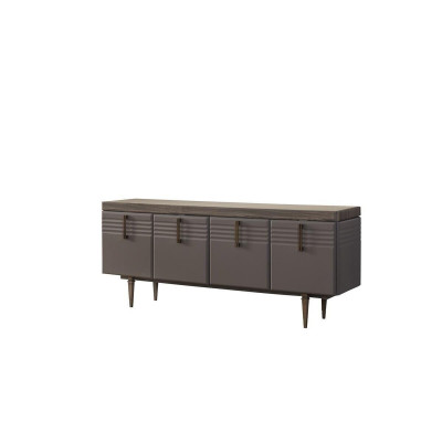 Buffet Buffet Armoire en bois Commode Armoire Bois Gris Salon