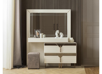 Coiffeuse Coiffeuse Console en bois Chambre Commode Blanche