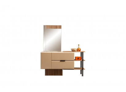 Coiffeuse Coiffeuse Console en bois Chambre Beige Moderne