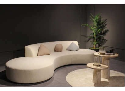 Ensemble de salon design Canapé quatre places avec 2 tables basses Mobilier de luxe