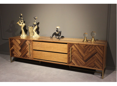 Meuble télé marron Meuble télé Buffet de salon Mobilier de salon Moderne Luxe Nouveau