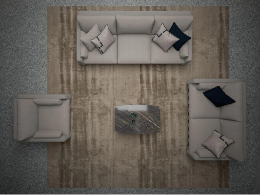 Suite Mobilier rembourré Canapé Trois places Moderne Canapé Deux places Mobilier Table basse