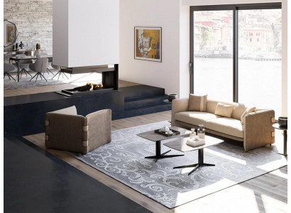 Salle de séjour complète 6 pièces 2x Table basse Mobilier de luxe Canapé  Beige Neuf