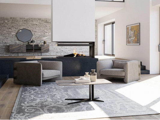 Luxe 2x Fauteuil Meubles rembourrés Salon Ameublement Moderne Table basse nouvelle