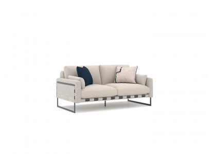 Canapé Deux places Mobilier Salon Sièges Rembourrés Moderne Beige Canapé