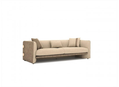 Meubles rembourrés de luxe beige, design moderne, canapé 3 places pour le salon.