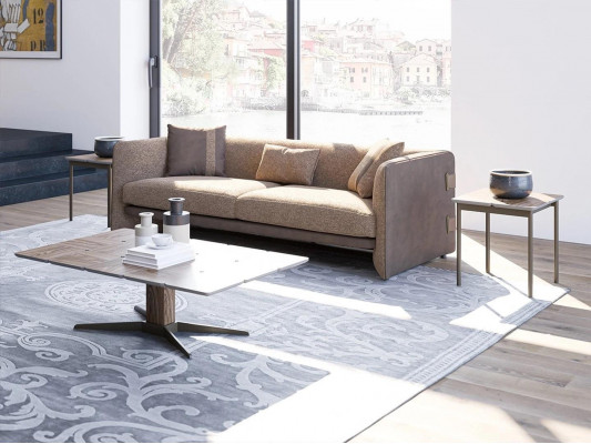 Canapé Trois places Tissu d'ameublement Salon Canapé Design Luxe Meubles rembourrés