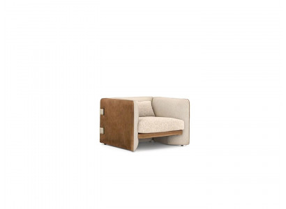 Fauteuil moderne de luxe Mobilier rembourré Ameublement Salon Fauteuil rembourré en textile
