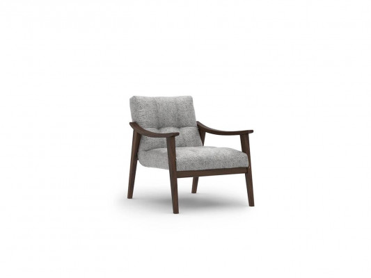 Chaise grise de designer en textile pour salon en bois, meuble de luxe rembourré neuf